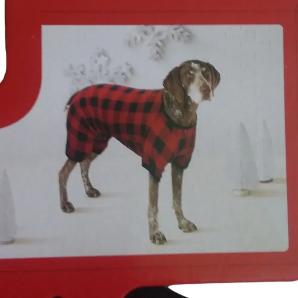 New XS Wondershop Red Black Buffalo Plaid Dog Cat Pajamas Extra Small + Kong Toy